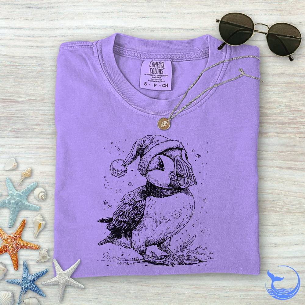 Christmas Puffin, Comfort Colors T-Shirt