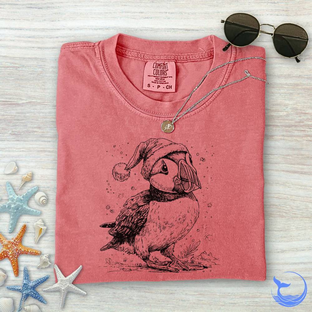 Christmas Puffin, Comfort Colors T-Shirt