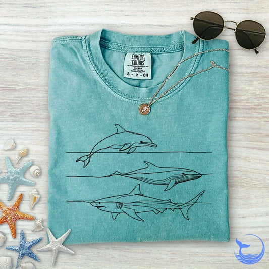 Dolphin, Shark & Whale Comfort Colors T-Shirt