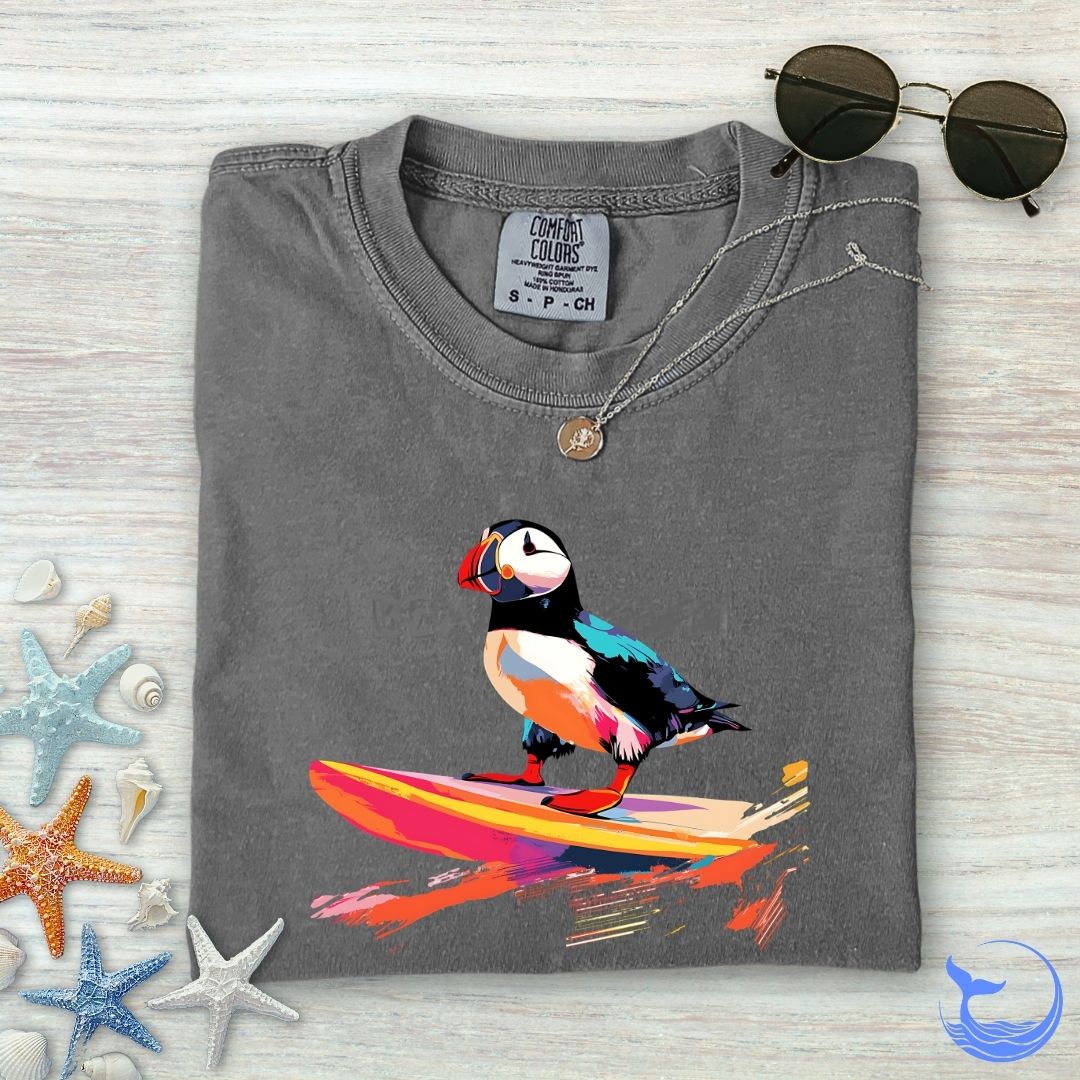 Surfer Puffin Comfort Colors T-Shirt