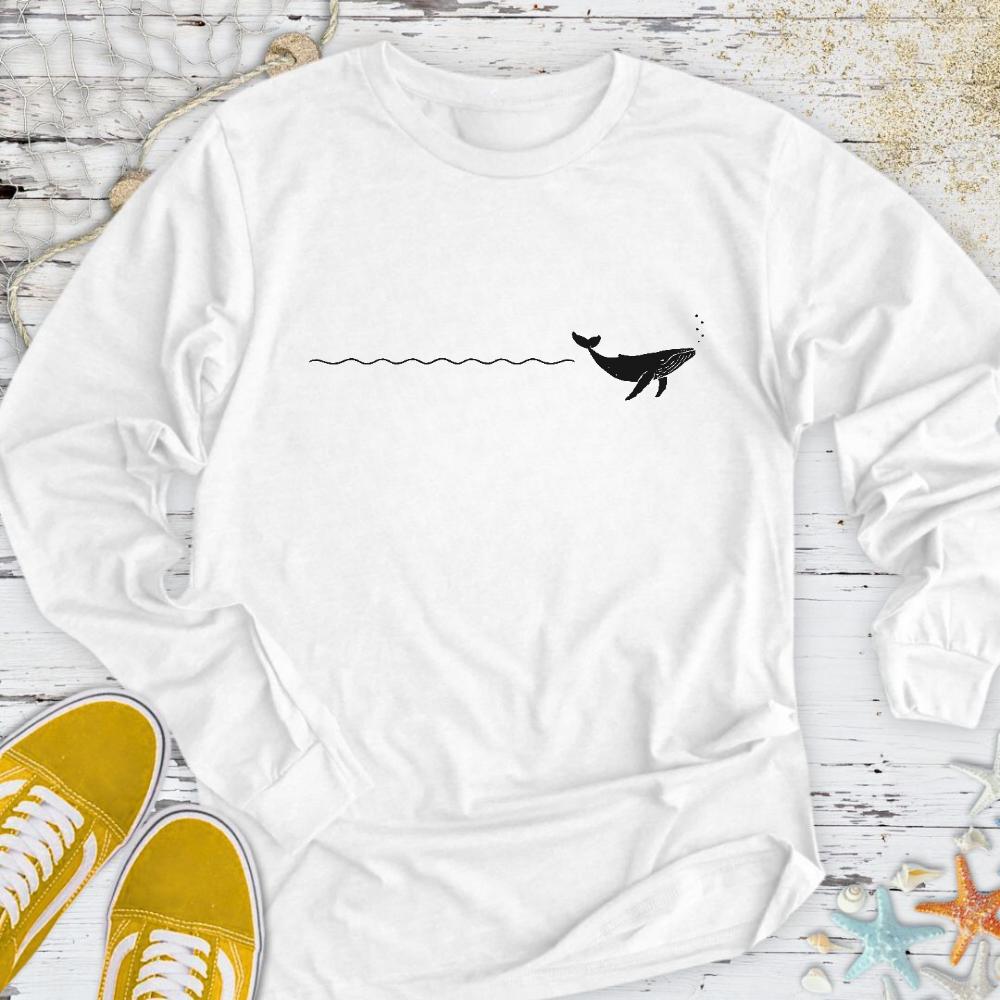 Whale Trail Long Sleeve Tee