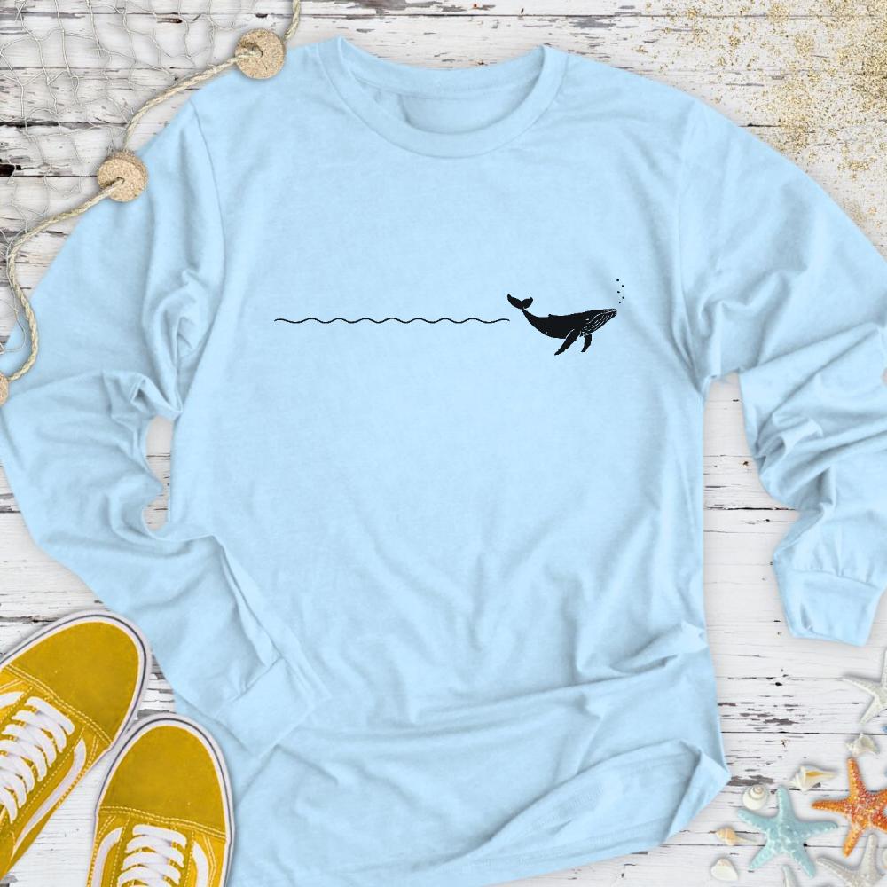 Whale Trail Long Sleeve Tee