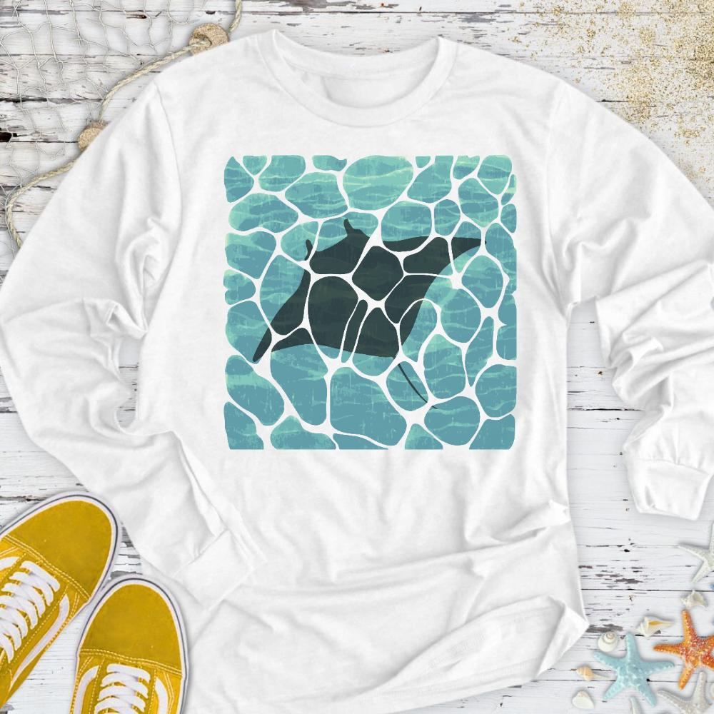 Swimming Manta Long Sleeve Tee