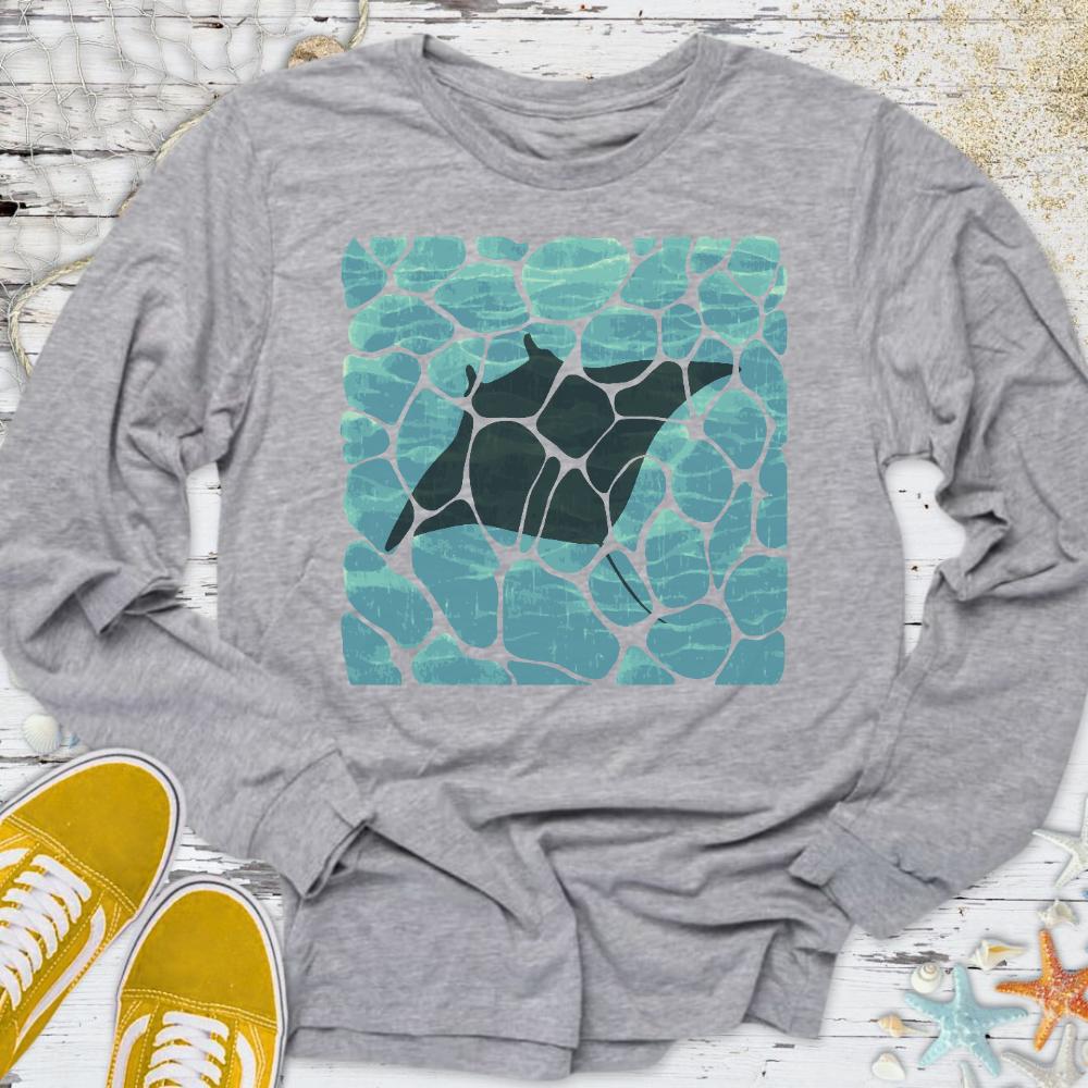 Swimming Manta Long Sleeve Tee