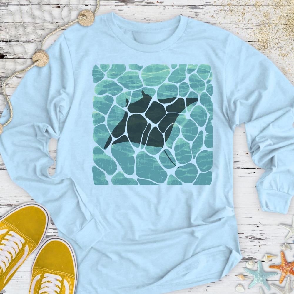 Swimming Manta Long Sleeve Tee