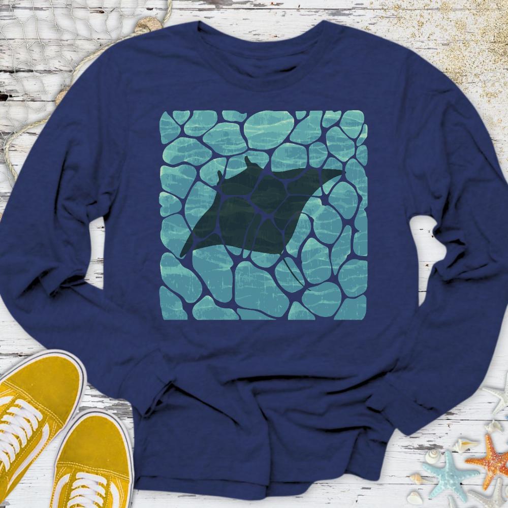 Swimming Manta Long Sleeve Tee