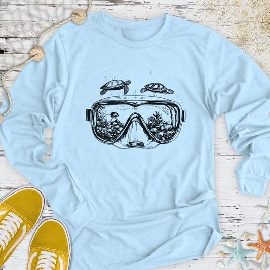 Scuba Diving Mask Long Sleeve Tee
