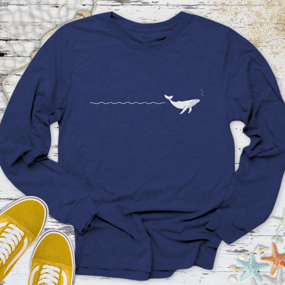 Whale Trail Long Sleeve Tee