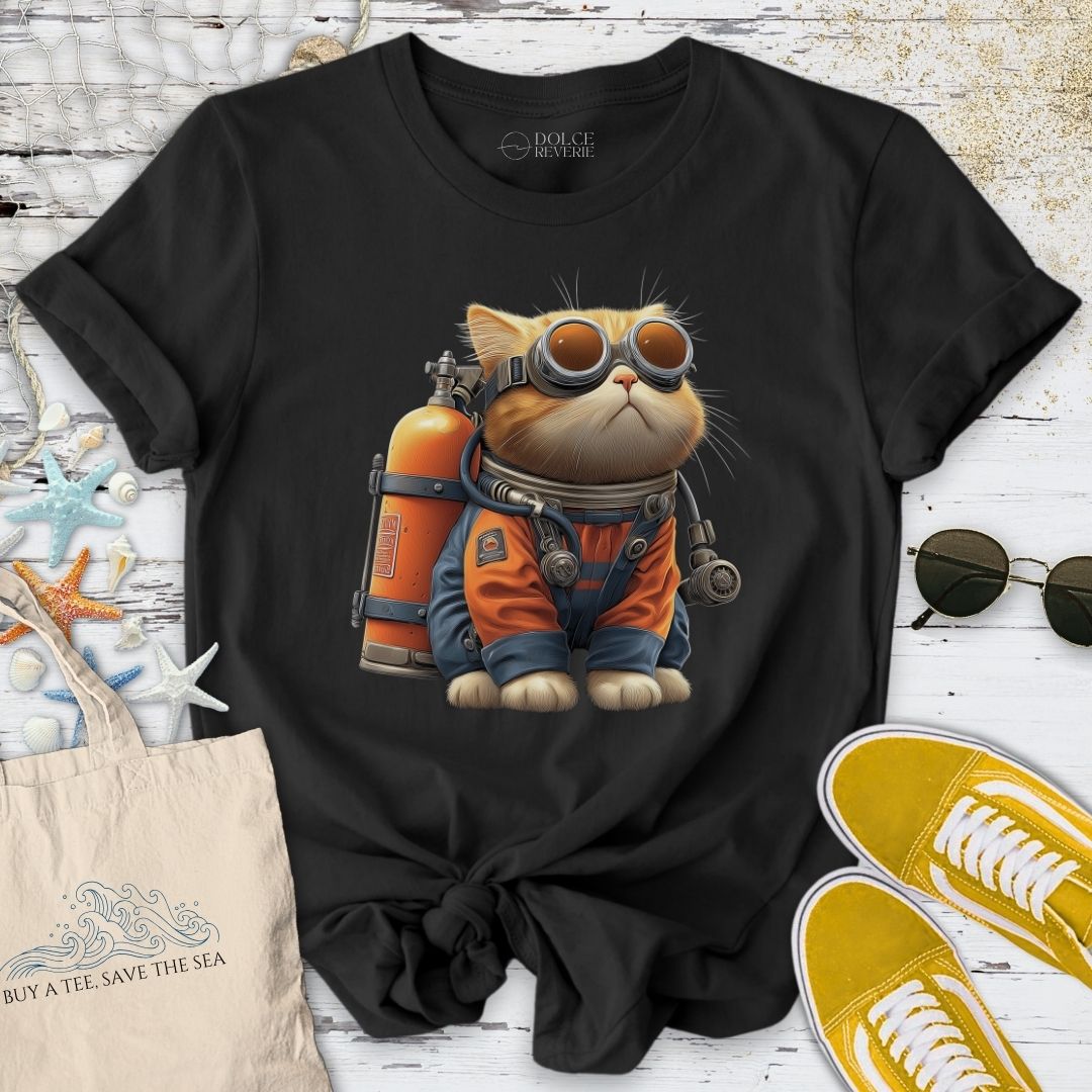 Marine Explorer Cat T-Shirt