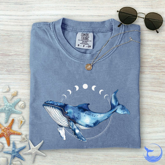 Moon Whale Comfort Colors T-Shirt