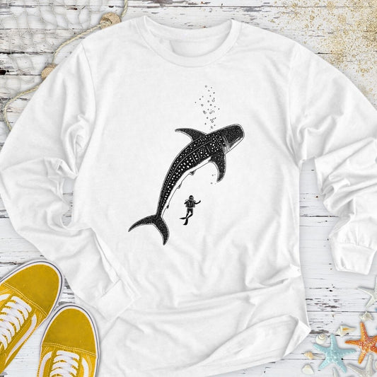 Diving With a Whale Shark Long Sleeve Tee
