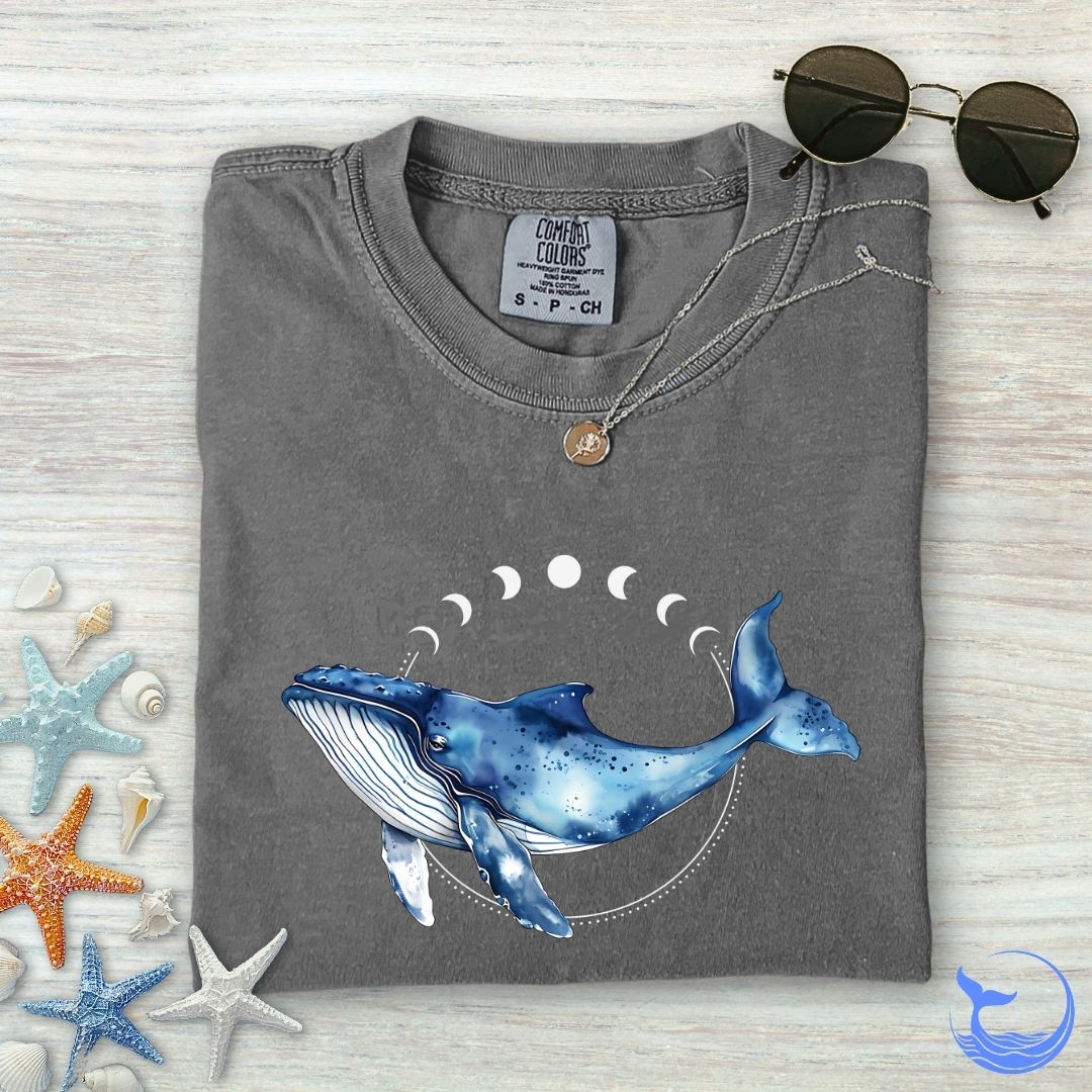 Moon Whale Comfort Colors T-Shirt