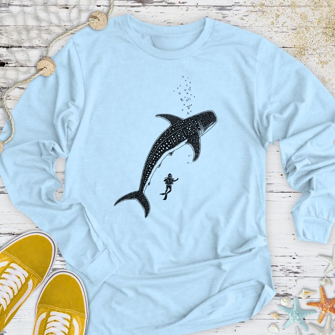 Diving With a Whale Shark Long Sleeve Tee
