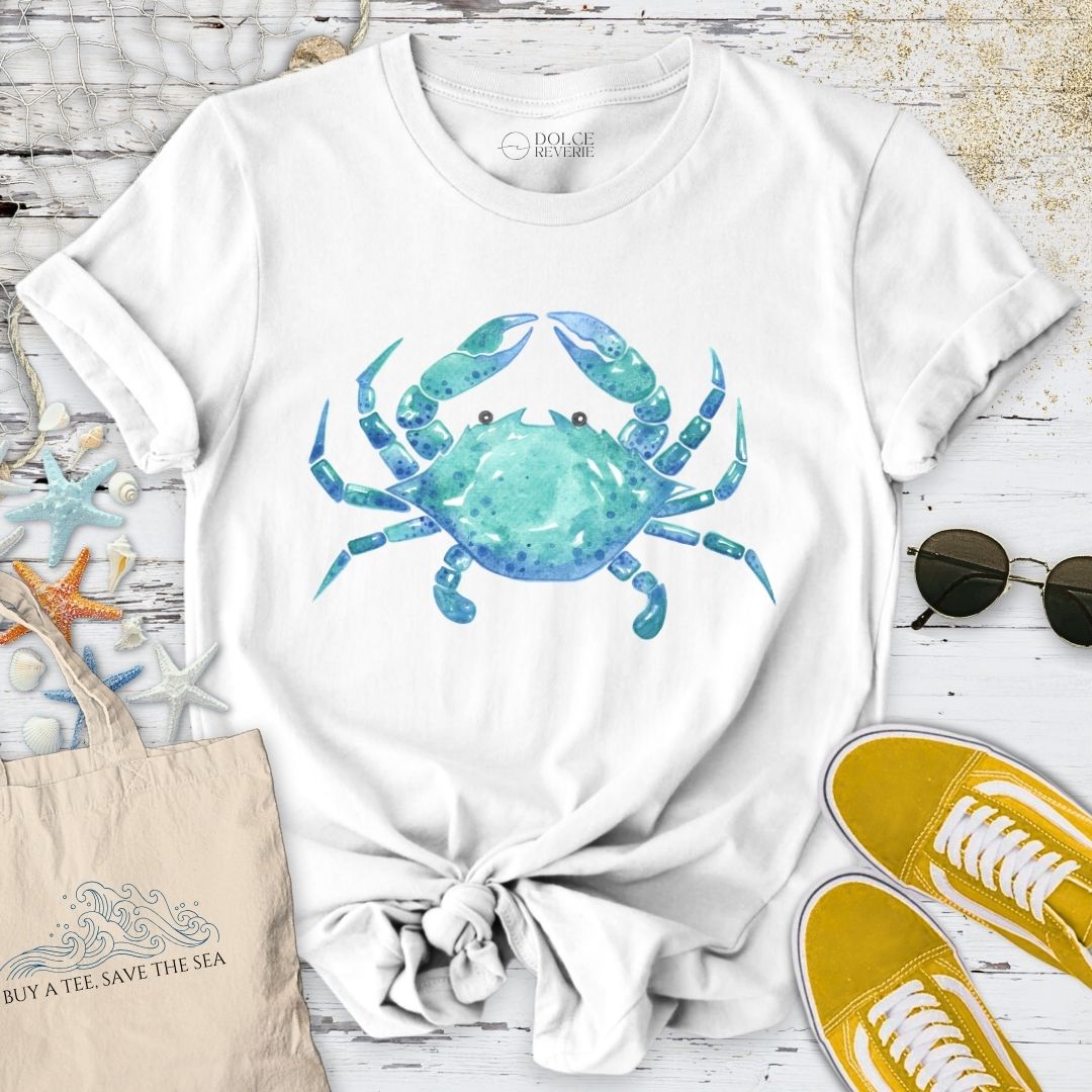 Watercolor Blue Crab T-Shirt