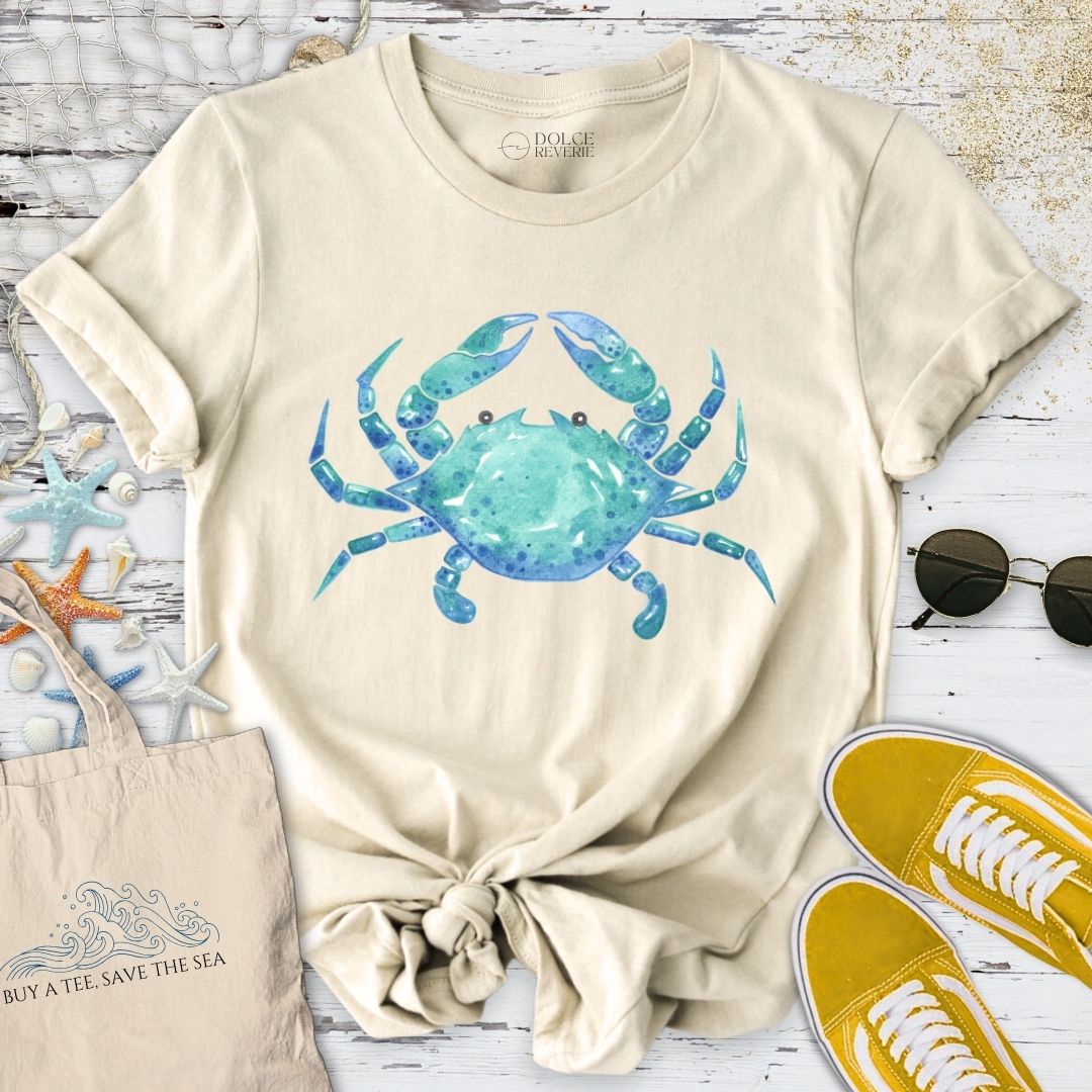 Watercolor Blue Crab T-Shirt