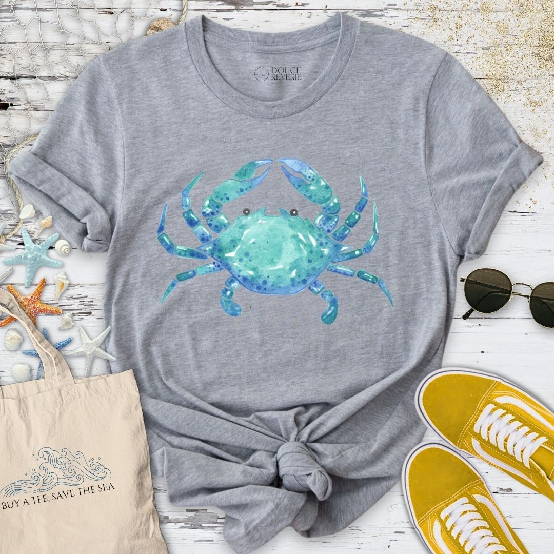 Watercolor Blue Crab T-Shirt