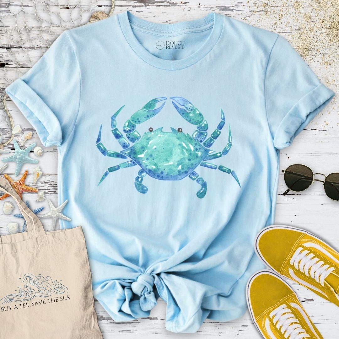 Watercolor Blue Crab T-Shirt