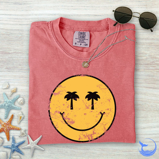 Tropical Smiley Comfort Colors T-Shirt