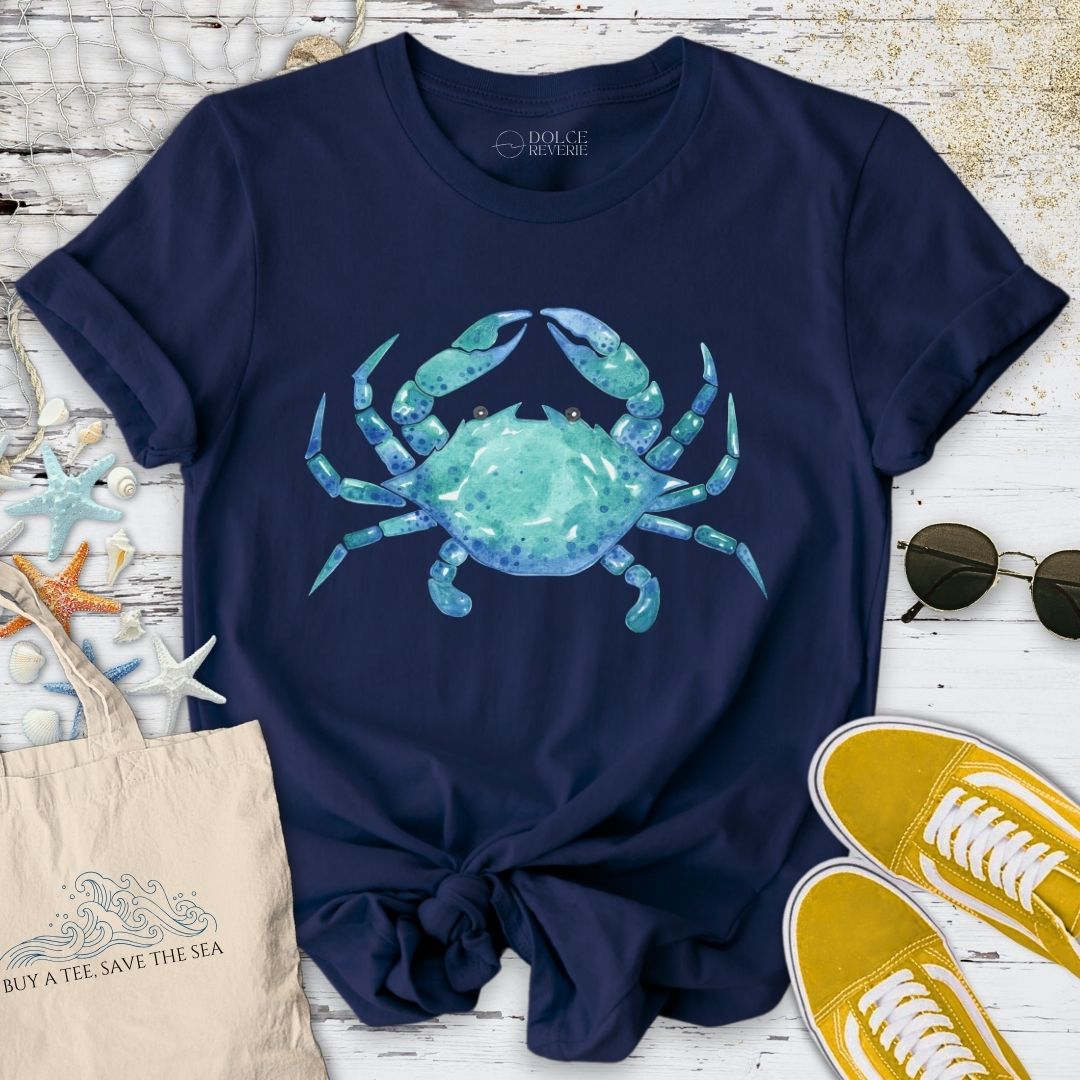Watercolor Blue Crab T-Shirt