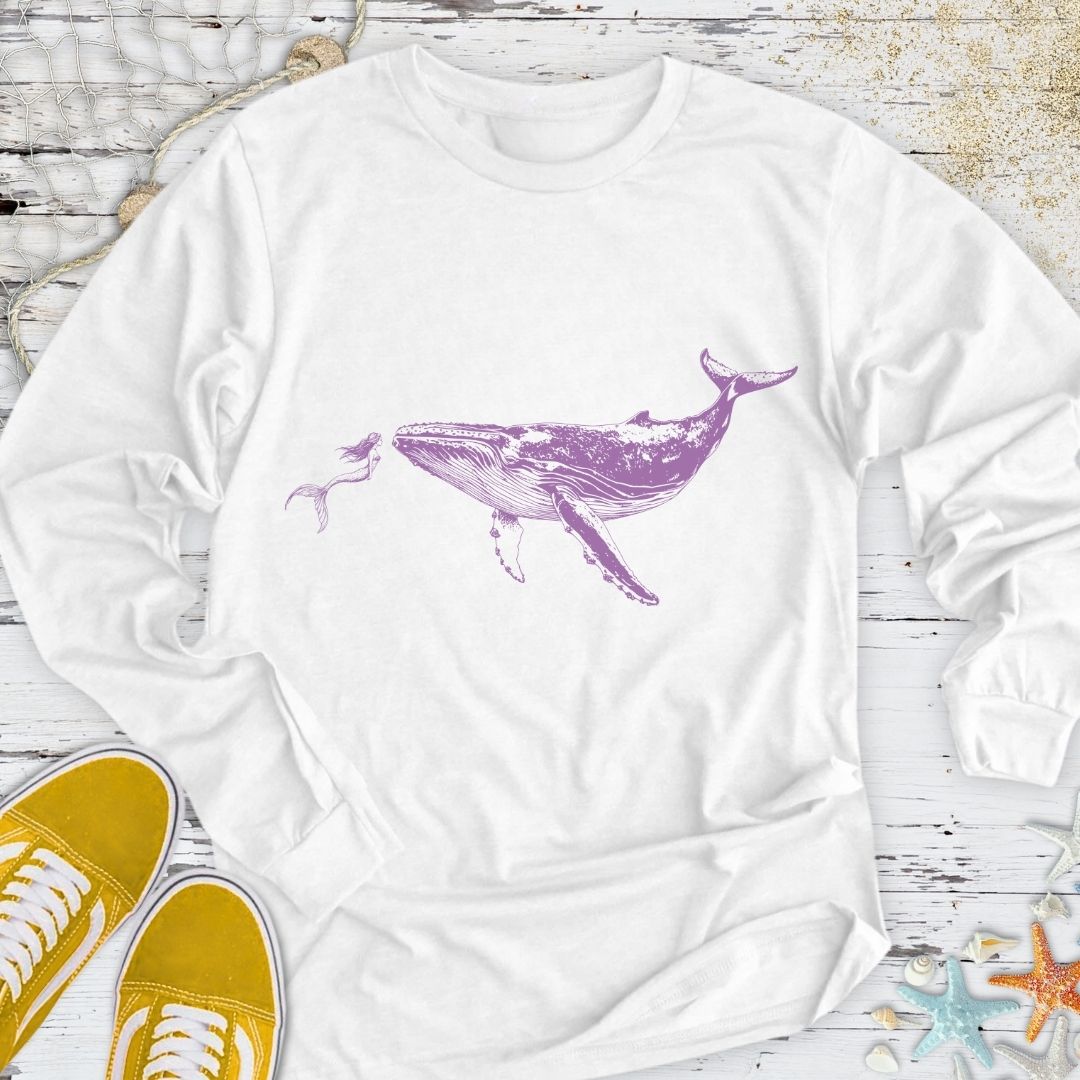 Mermaid & Whale Long Sleeve Tee