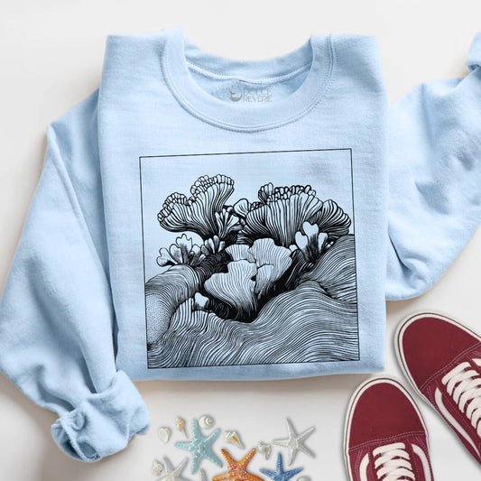 Coral Reef Line Art Sweatshirt