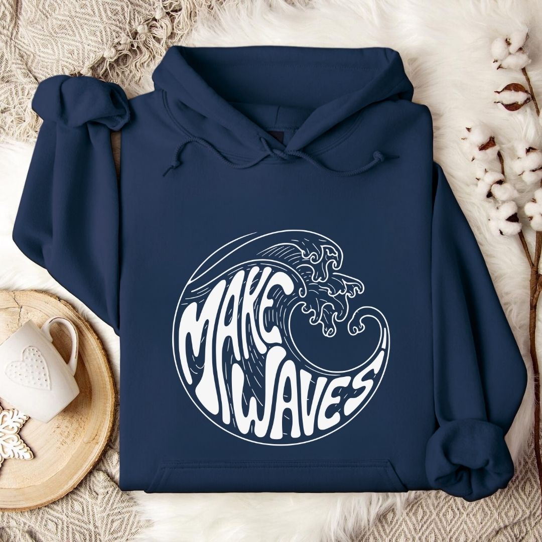 Make Waves Hoodie in Navy - Dolce Reverie
