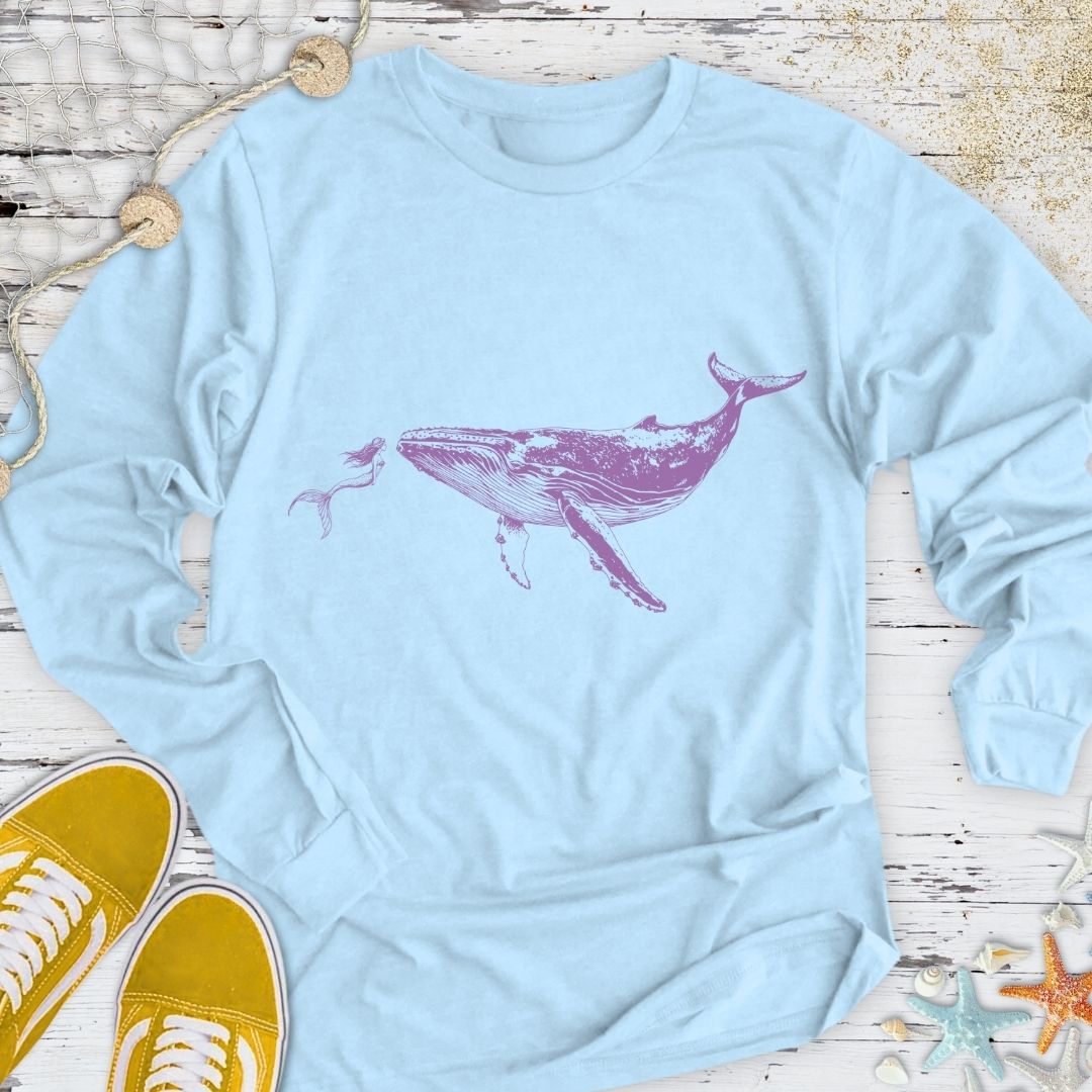 Mermaid & Whale Long Sleeve Tee
