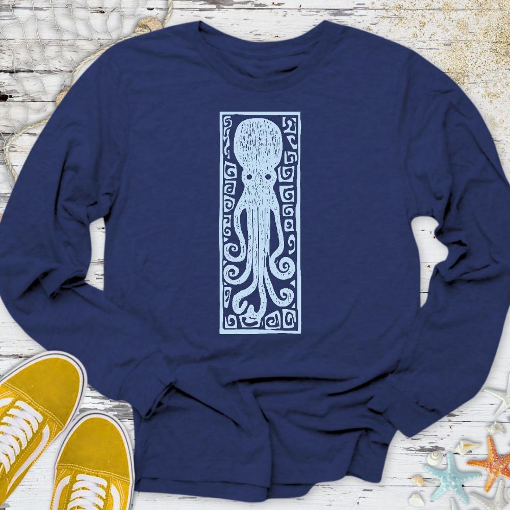 Prehistoric Octopus Long Sleeve Tee