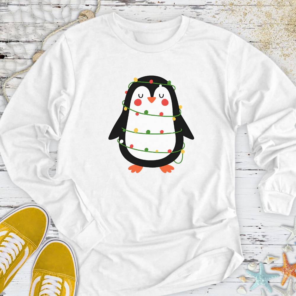 Christmas Penguin Long Sleeve Tee