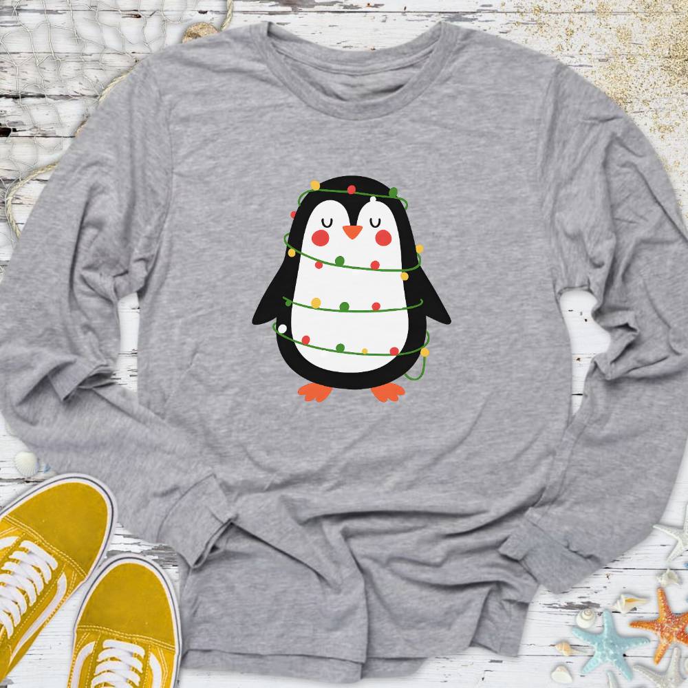 Christmas Penguin Long Sleeve Tee