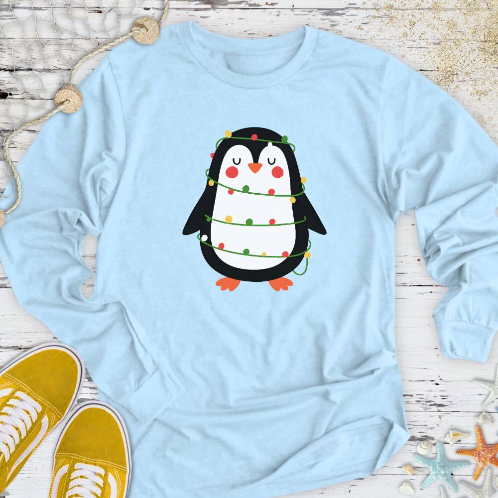 Christmas Penguin Long Sleeve Tee