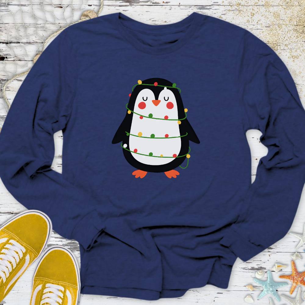 Christmas Penguin Long Sleeve Tee