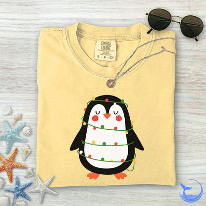 Christmas Penguin Comfort Colors T-Shirt