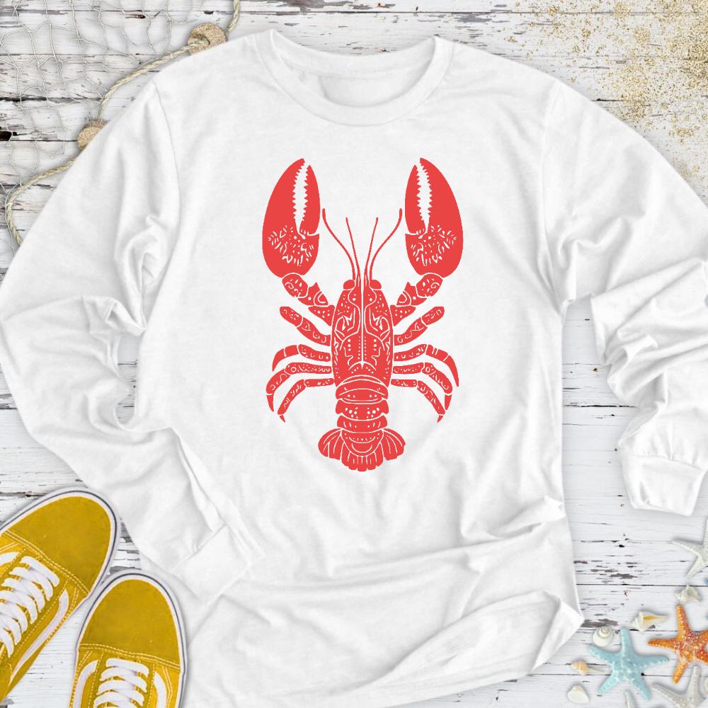 Tribal Lobster Long Sleeve Tee