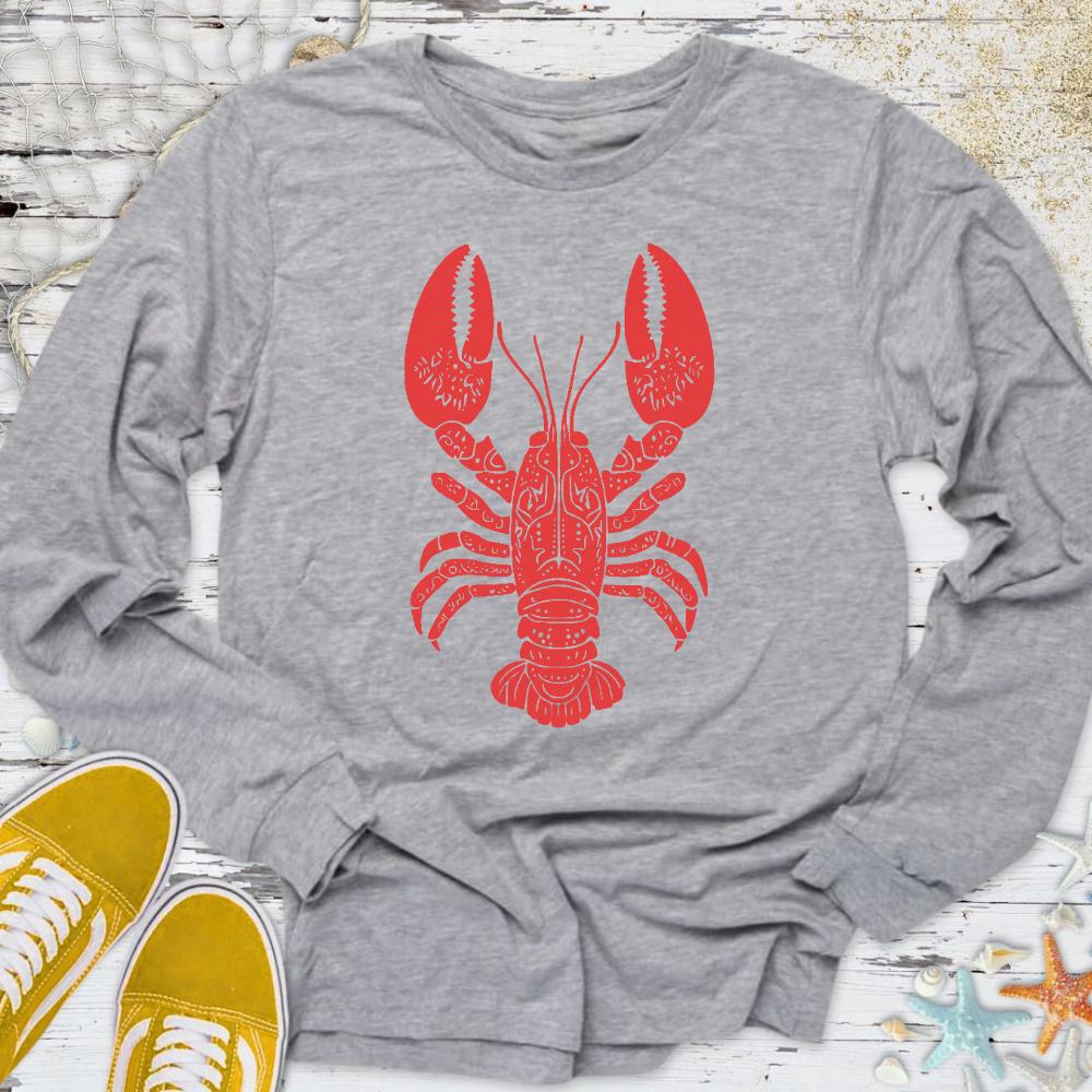 Tribal Lobster Long Sleeve Tee