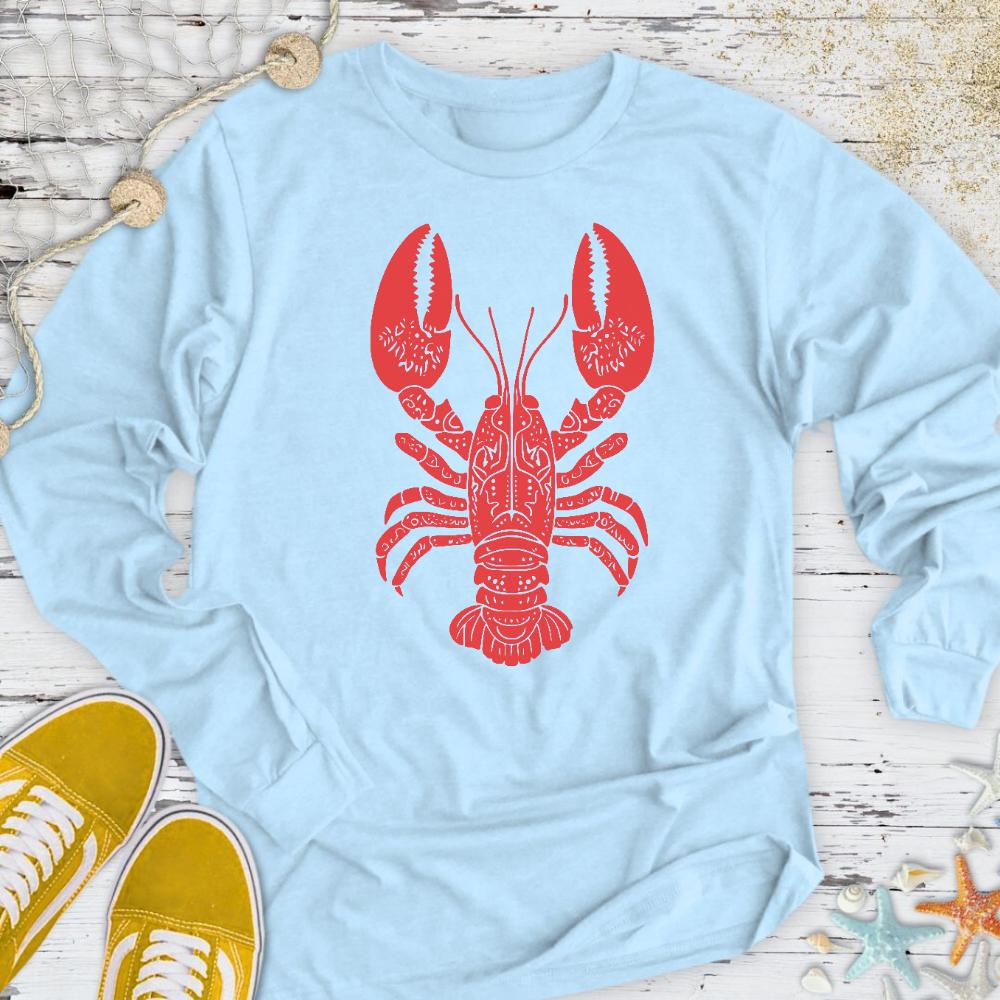 Tribal Lobster Long Sleeve Tee