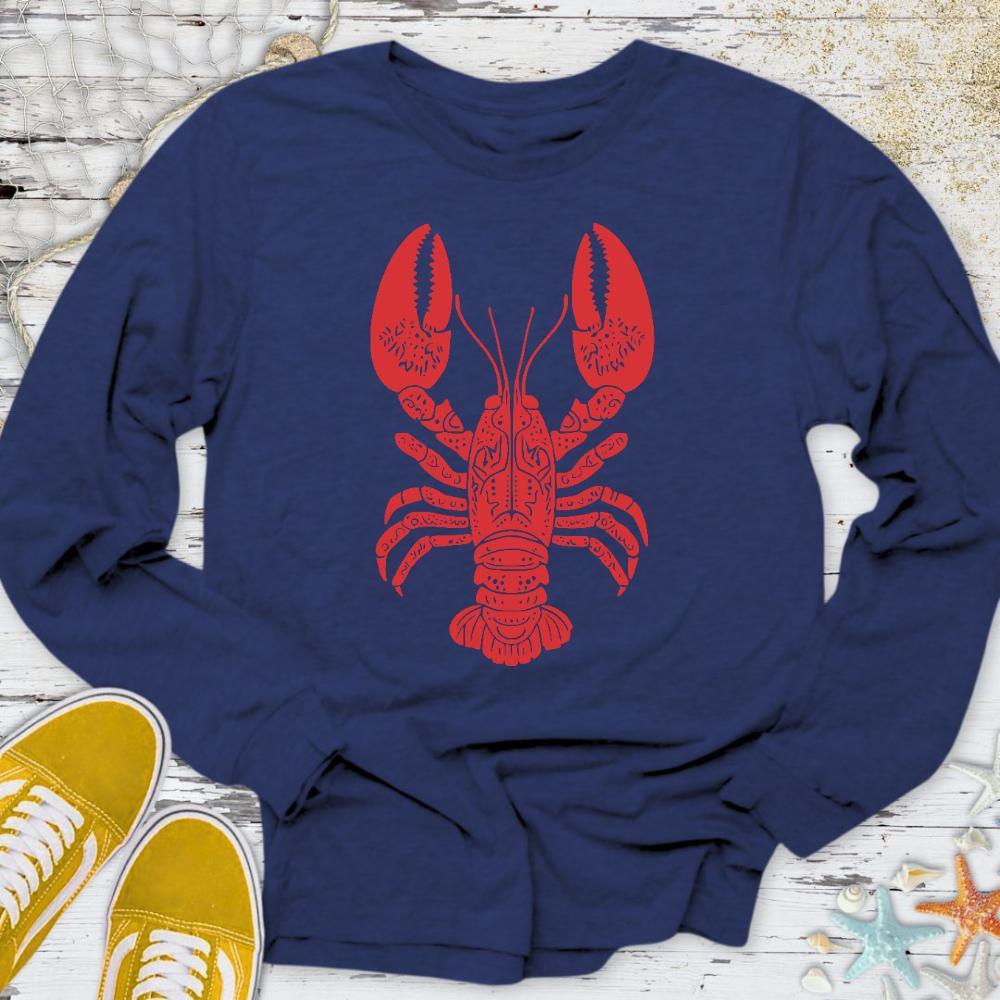 Tribal Lobster Long Sleeve Tee