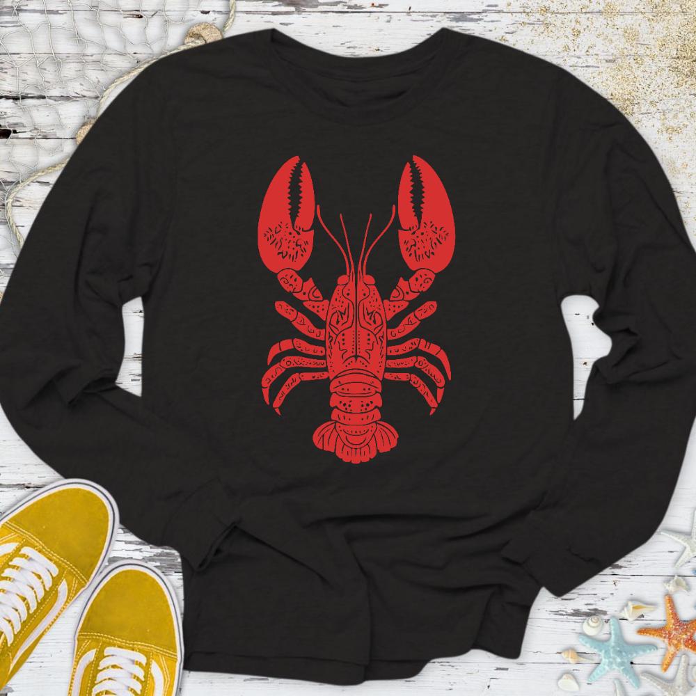 Tribal Lobster Long Sleeve Tee