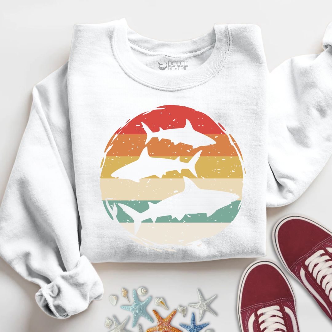 Retro Sharks Sweatshirt