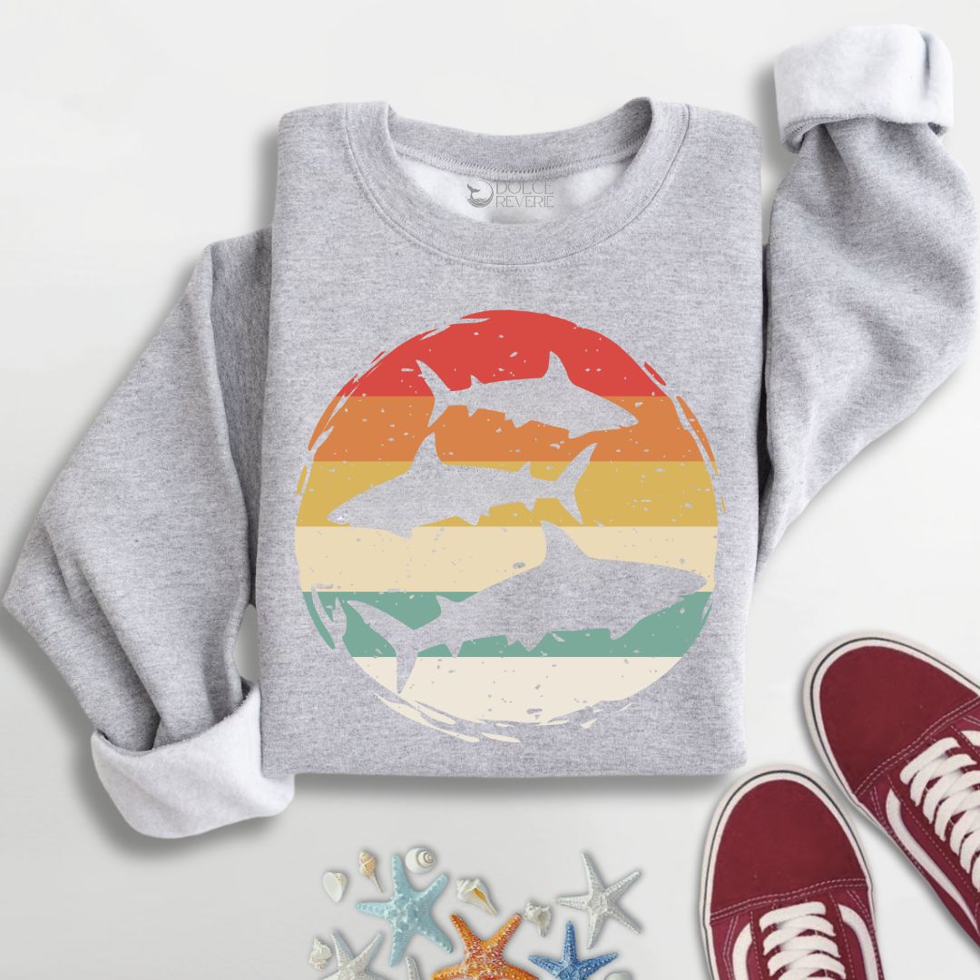 Retro Sharks Sweatshirt