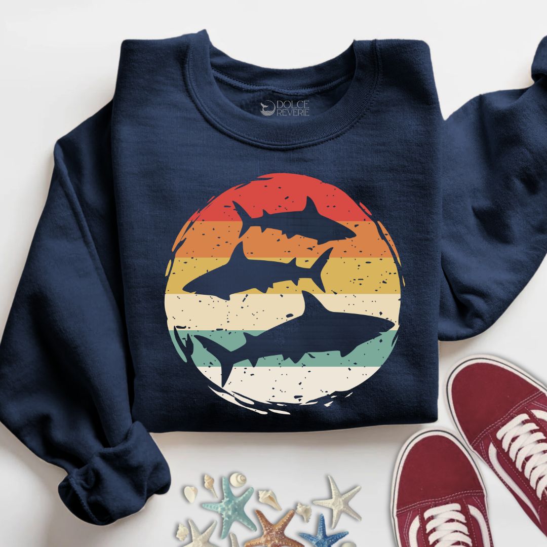 Retro Sharks Sweatshirt