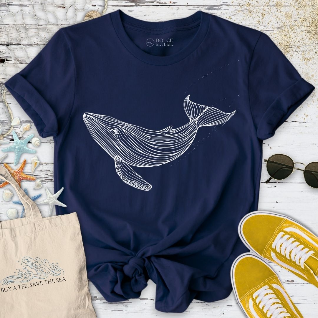 Whale Line Art T-Shirt