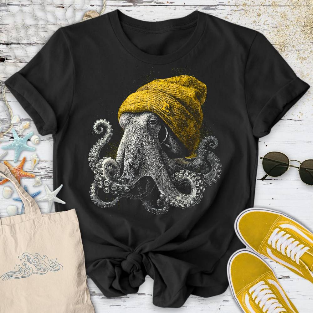 A.W.A.K.E MODE 17AW Page Boy Meets Octopus Tendrils Top デザインシャツ AW17.T02C ブラック 38 Winter Octopus T-Shirt – Dolce Reverie