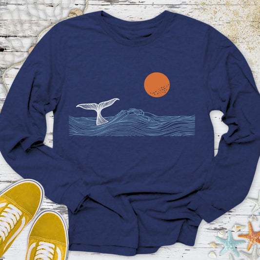 Sunset Whale Tail Long Sleeve Tee