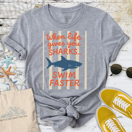 Swim Faster, Shark T-Shirt