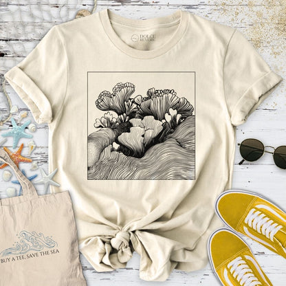Coral Reef Line Art T-Shirt