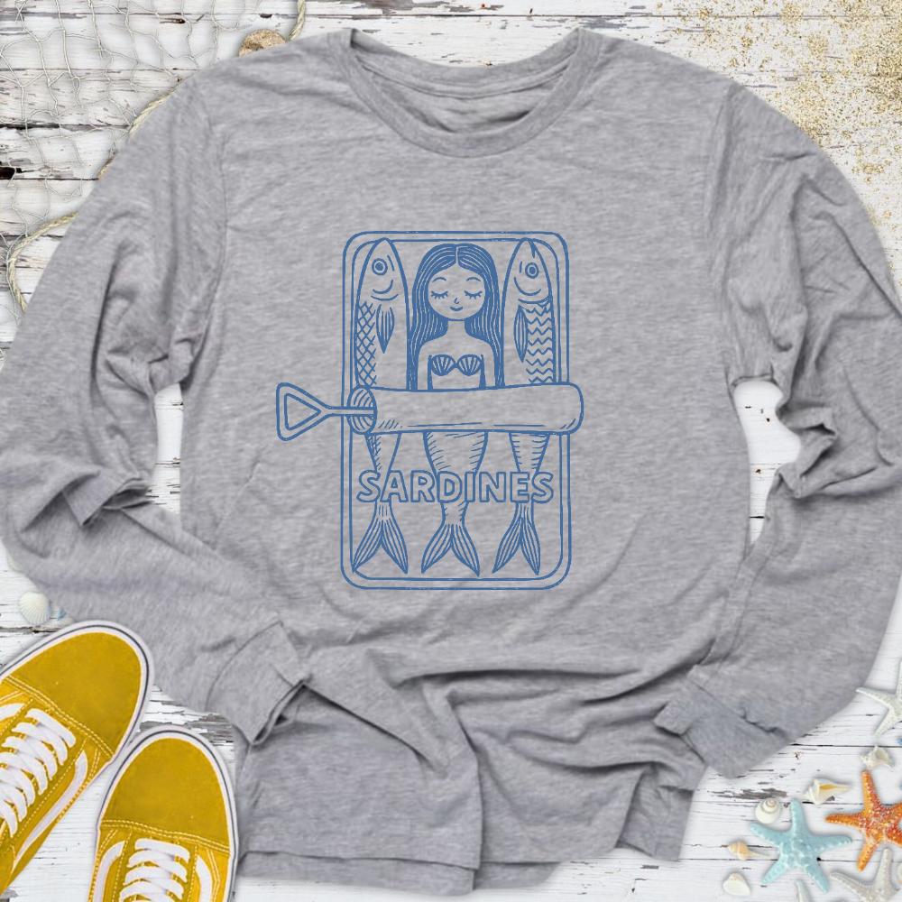 Mermaid Sardines Long Sleeve Tee