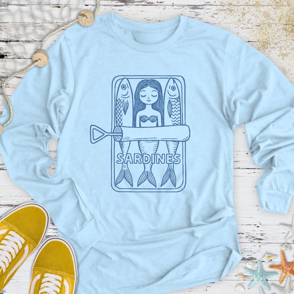 Mermaid Sardines Long Sleeve Tee