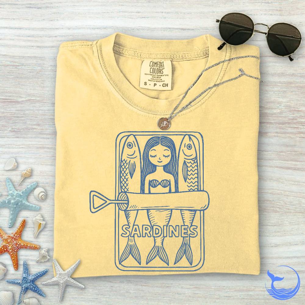 Mermaid Sardines Comfort Colors T-Shirt