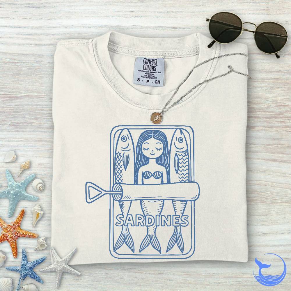 Mermaid Sardines Comfort Colors T-Shirt